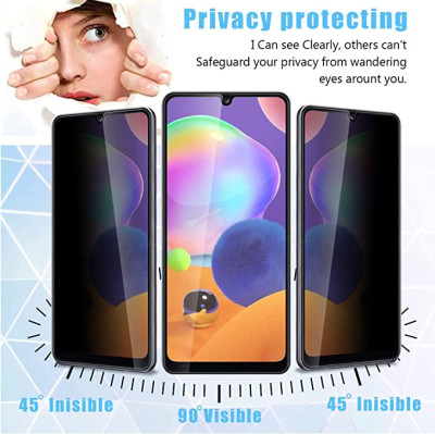   Скрийн протектор от закалено стъкло DIAMOND PRIVACY ANTI-SPY 3D FULL SCREEN Full Glue за Samsung Galaxy A34 5G SM-A346B / Samsung Galaxy A34 5G SM-A346B с черен кант 